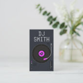 Carte De Visite Code QR Musique DJ Chanteur DJs Vinyle Deejay Mode (Debout devant)