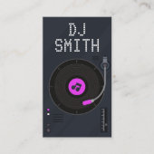 Carte De Visite Code QR Musique DJ Chanteur DJs Vinyle Deejay Mode (Devant)