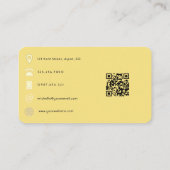 Carte De Visite Code QR mystique des papillons d'or céleste (Dos)