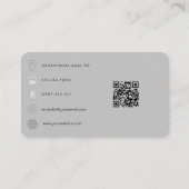 Carte De Visite Code QR Navy et Agate Précieuse (Dos)