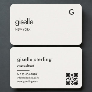 Carte De Visite Code QR neutre pour consultant