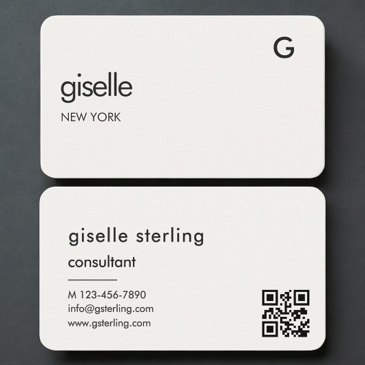 Carte De Visite Code QR neutre pour consultant