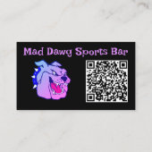 Carte De Visite Code QR noir (Dos)