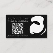 Carte De Visite Code QR noir de maternité Doula de la sage-femme m (Devant)