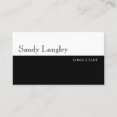 Carte De Visite Code QR noir et blanc minimal sur le dos (Devant)