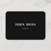 Carte De Visite Code QR noir minimal moderne (Devant)