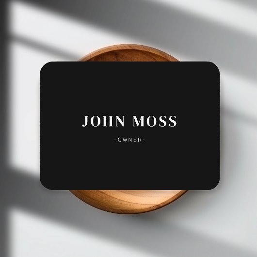 Carte De Visite Code QR noir minimal moderne