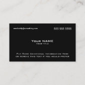 Carte De Visite Code QR noir moderne (Devant)