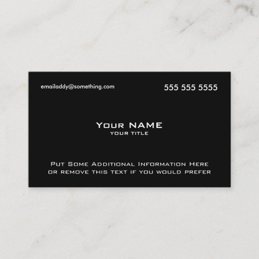 Carte De Visite Code QR noir moderne (Devant)