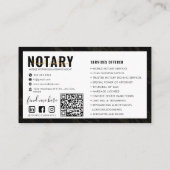 Carte De Visite Code QR | Noir moderne Marbre Mobile Noir Publique (Dos)