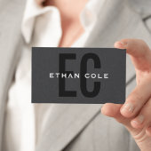 Carte De Visite Code QR Noir Moderne professionnel