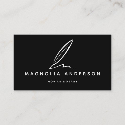 Carte De Visite Code QR Noir Noir Mobile (Devant)