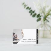 Carte De Visite Code QR Nom de l'entreprise et logo Photographe (Debout devant)