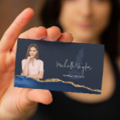 Carte De Visite Code QR Nota Mobile de la marine moderne