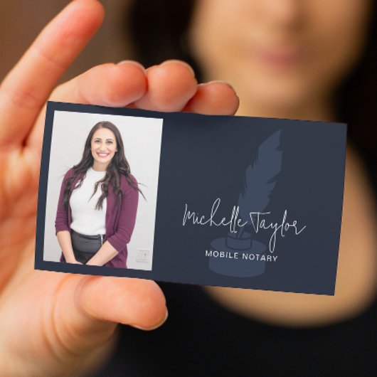 Carte De Visite Code QR Nota Mobile de la marine moderne