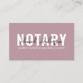 Carte De Visite Code QR | Notaire mobile moderne gris rose (Devant)