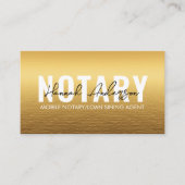 Carte De Visite Code QR | Notaire public mobile moderne en or (Devant)