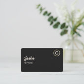 Carte De Visite Code QR Notaire Public Or Noir (Debout devant)