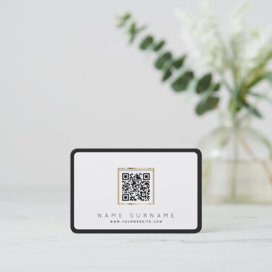 Carte De Visite Code QR numérisé professionnel ou professionnel (Debout devant)