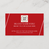 Carte De Visite Code QR officiel rouge moderne professionnel (Dos)