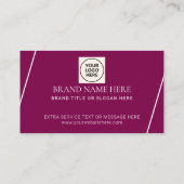 Carte De Visite Code QR officiel simple de Bourgogne (Dos)