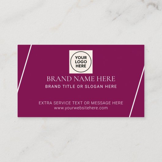 Carte De Visite Code QR officiel simple de Bourgogne (Dos)