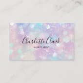 Carte De Visite Code QR Opal Parties scintillant holographique (Devant)