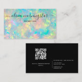 Carte De Visite Code QR opale de signature époustouflante (Devant / Derrière)