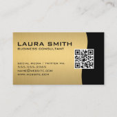 Carte De Visite Code QR / Or métallique (Devant)