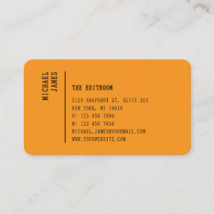 Carte De Visite Code QR Orange Minimaliste Moderne