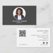 Carte De Visite CODE QR ou logo professionnel Capture d'écran GRAS (Devant / Derrière)