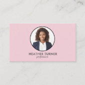 Carte De Visite CODE QR ou logo professionnel Capture d'écran PINK (Devant)