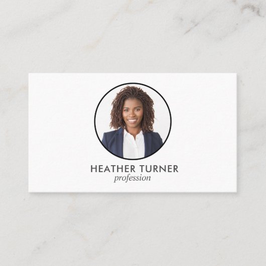 Carte De Visite CODE QR ou logo professionnel photo en casque blan (Devant)