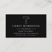 Carte De Visite Code QR Painter Black Silver (Devant)