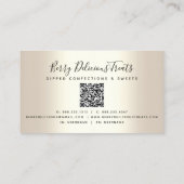 Carte De Visite Code QR Parties scintillant rose fraise Confection (Dos)
