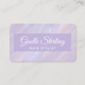 Carte De Visite Code QR pastel violet pour coiffeur (Devant)