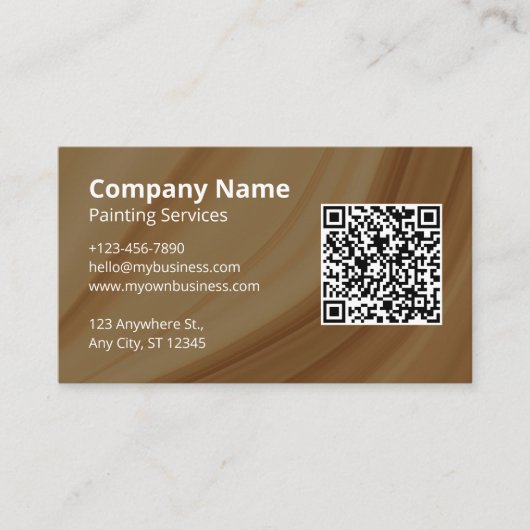 Carte De Visite Code QR peintre professionnel (Devant)