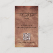 Carte De Visite Code QR personnalisable du logo du ranch (Dos)