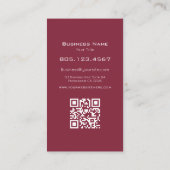 Carte De Visite Code QR personnalisable moderne avec tourbillon de (Dos)
