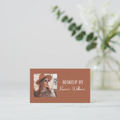Carte De Visite Code QR personnalisable pour Maquillage avec écrit (Debout devant)