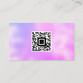 Carte De Visite Code QR personnalisé Arc-en-ciel Pastel Couleurs s (Dos)