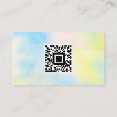 Carte De Visite Code QR personnalisé Arc-en-ciel Pastel Couleurs s (Dos)
