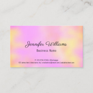 Carte De Visite Code QR personnalisé Arc-en-ciel Pastel Couleurs s