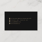 Carte De Visite Code QR personnalisé Black Gold (Dos)