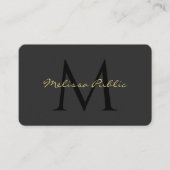 Carte De Visite Code QR personnalisé Calligraphie or Texte Nom Scr (Devant)