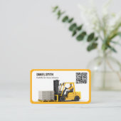 Carte De Visite Code QR personnalisé de chariot élévateur (Debout devant)