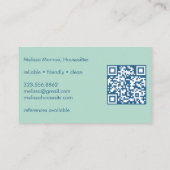 Carte De Visite Code QR personnalisé de la porte avant mignonne de (Dos)