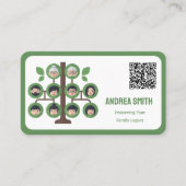 Carte De Visite Code QR personnalisé de l'arborescence de la famil (Devant)