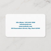 Carte De Visite Code QR personnalisé des services de nettoyage (Dos)