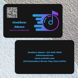 Carte De Visite Code QR personnalisé DJ